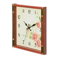 thumbnail image 7 of Unique Modern Square Shaped Wall Clock With Floral Design for Living Room, Kitchen, or Dining Room, 7 of 7