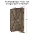 thumbnail image 3 of Excello Global Products Large Rustic Wall Mounted Jewelry Organizer with Barndoor Decor - Brown - EGP-HD-0282-OS, 3 of 5