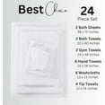 thumbnail image 5 of Casa Platino 100% Ring-Spun Cotton Bath Towels Set of 24 - 2 Bath Sheets, 2 Gym Towel, 2 Bath, 4 Fingertip, 6 Hand, 8 Washcloths, Gentle on Body, Quick Dry, Everyday Use – White, 5 of 9
