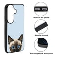 thumbnail image 2 of WIRESTER Shockproof Soft Rubber Cover Case for Samsung Galaxy S26 6.3" 2026, Animal Siamese Kitten Cat On Pale Aqua Background, 2 of 5
