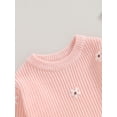 thumbnail image 6 of Musuos Infant Baby Girl Knitting Jumpsuit 3 6 9 12 24M Flower Embroidery Long Sleeve Round Neck Romper for Fall Winter, 6 of 9