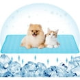 thumbnail image 1 of Summer Cooling Mat for Dogs Cats Self Dog Cooling Mat Breathable Pet Crate Pad Portable & Washable Pet Cooling Blanket for Outdoor Home (59"x39", Blue), 1 of 6