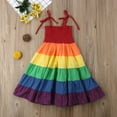 thumbnail image 2 of Faithtur Robe Arc-en-Ciel à Bretelles pour Bébé Fille Robe Tutu Colorée, 2 of 7