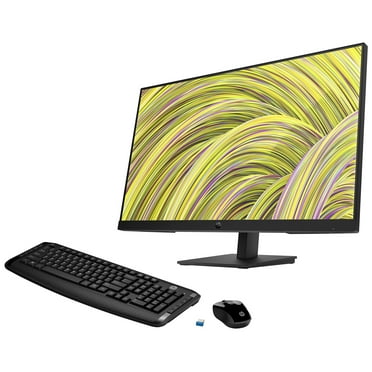 HP P27h G5 FHD Monitor 64W41AA#ABA Bundle Wireless Keyboard & Mouse, 27" FHD IPS (1920x1080) 75 Hz Display, 1 HDMI, 1 Display Port, 1 VGA, Ideal for Office Work, Black (2024 Latest Model)