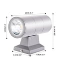 thumbnail image 2 of Injueey Lámpara de pared LED COB de 10W, candelabro de pared de cilindro arriba y abajo, resistente al agua, IP65, blanco cálido, CA 85-265V para Iluminación y accesorios No.8 Injueey HA025406-08, 2 of 6