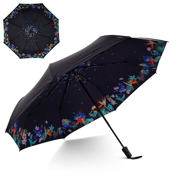 Flexzion Flexzion Small Travel UV Sun & Rain Umbrella Windproof