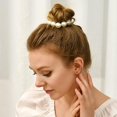 thumbnail image 4 of Dalrosia 6pcs Pearl Hair Tie Elastic Beaded Hair Scrunchies Hair Bands Pearl Hair Ropes Ponytail Holder Stretchy Hair Accessories for Women and Girls, 4 of 7