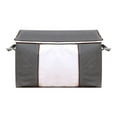 thumbnail image 1 of Large Capacity Storage For Clothes Duvets And Blankets Zippered Design With Transparent Window Fabric Closet Storage Linen Storage Baby Clothes Organizer for Closet Storage Cubes Organizer, 1 of 4