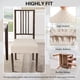 thumbnail image 3 of Juego de 6 fundas impermeables para asiento de silla de comedor en beige, 3 of 8