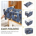 thumbnail image 2 of Yayeee Collapsible Storage Bin with Lid Fabric Closet Decorative Basket with Handles, Blue Geometric Pattern, 2 of 7