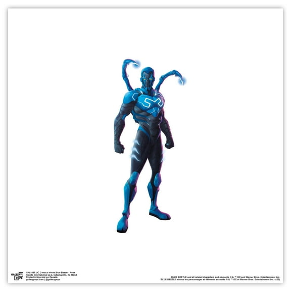 Gallery Pops DC Comics Blue Beetle - Pose Wall Art, Unframed Version, 12" x 12"