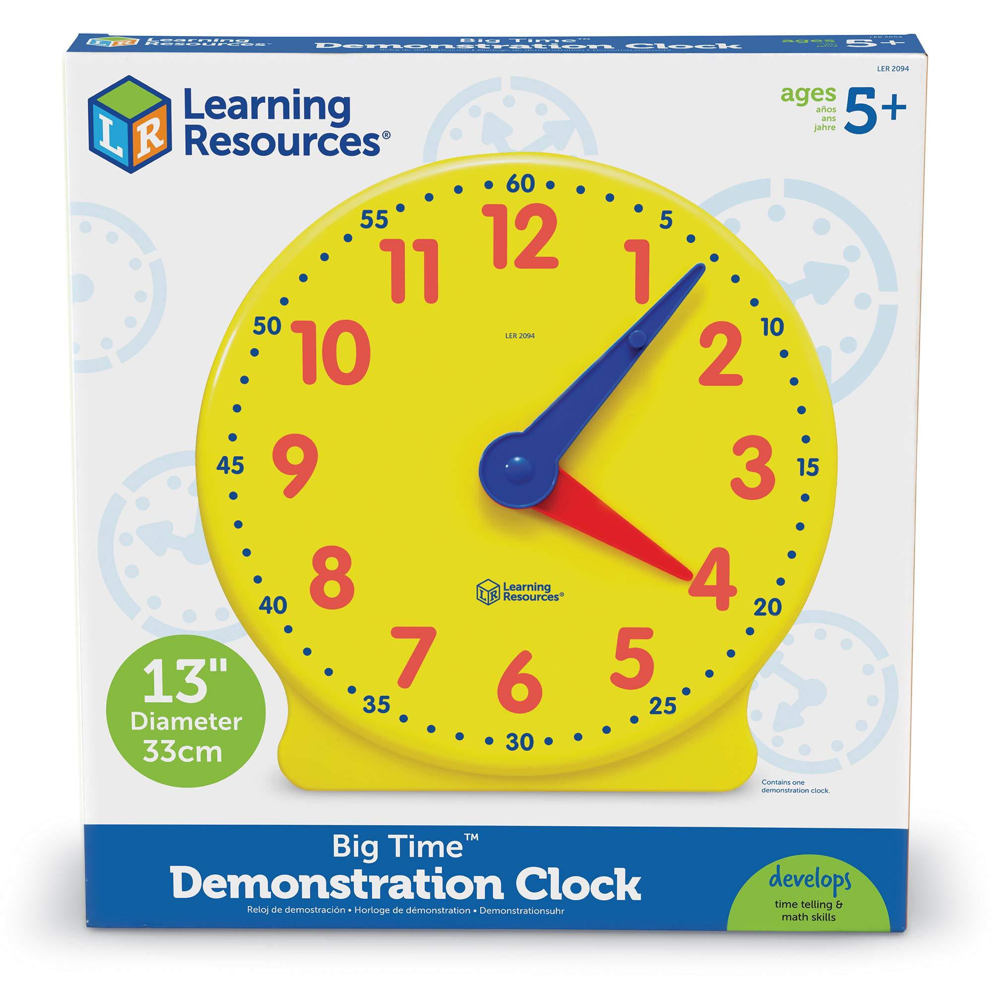 12 5+ Learning Resources Big Time Student Clock Teaching & Demonstration Clock 