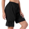 thumbnail image 3 of Haitryli Women's Cotton Japanese Ruffled Pumpkin Shorts Pants Bloomers Safety Under Pants Black M, 3 of 7