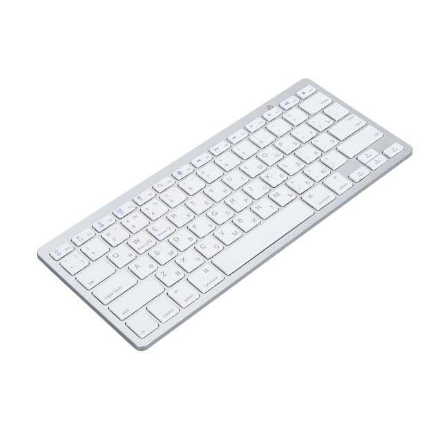 Ultra Thin Keyboard, Splashing Proof Russian Arabic English Bilingual Language Keyboard, Stylish Ergonomic Ultra Slim Full Size BT Keyboard for Computer