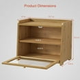 thumbnail image 2 of Bamboo Bread Box for Kitchen Countertop, Wooden Kitchen Counter Organizers and Storage for Bread, Coffee, Spices, Snacks, Wood Vintage Breadbox Container for Cabinet, Bedroom, Bathroom, 2 of 14