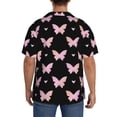 thumbnail image 3 of Fotbe Gradient Butterfly Camisa Estampada de Manga Corta para Hombre, Casual de Verano, Estilo Playero, Sin Arrugas-3X-Large, 3 of 5