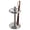 Split Finish, variant on Steel Divided Toothbrush Holder Stand, – Four Divided Compartments, 3.25” x 3.25” x 5.75”, Brushed Nickel & Polished Chrome