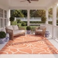 thumbnail image 3 of SAFAVIEH Courtyard Chester Floral Indoor/Outdoor Area Rug, 5'3" x 7'7", Rust/Sand, 3 of 10