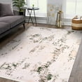 thumbnail image 5 of Poppy Cream Abstract Acrylic Area Rugs for Living Room Jacquard Textured Modern Rugs Soft Geometric Rug for Bedroom Washable Rug Non-Slip Bohemian Carpet Perfect for Dining Room Office Beige, 5 of 5