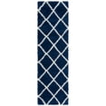 thumbnail image 5 of SAFAVIEH Hudson Jackson Trellis Shag Area Rug, Navy/Ivory, 8' x 10', 5 of 9