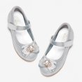 thumbnail image 4 of Stelle Girls Mary Jane Glitter Shoes Wedding Party Flats Dress Pump Shoes for Kids Toddler Flower Girl Low Heel Princess Shoes,Silver, 4 of 7
