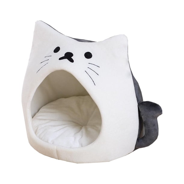 Cama para gatos de Otoño Yuyangstore caseta plegable antideslizante para perros Blanco S