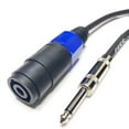 thumbnail image 4 of CESS-010 Speakon Speak-on Female Jack To 1/4 TS Male Speaker Cable - 2 Pack, 4 of 6