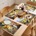 thumbnail image 5 of Vintage Rooster Placemats Set of 4, Farm Chick Maple Tree Flower Tree Farmhouse Non-Slip Place Mats Washable Table Mats for Kitchen Dining Table Decorations Indoor/Outdoor, 5 of 9