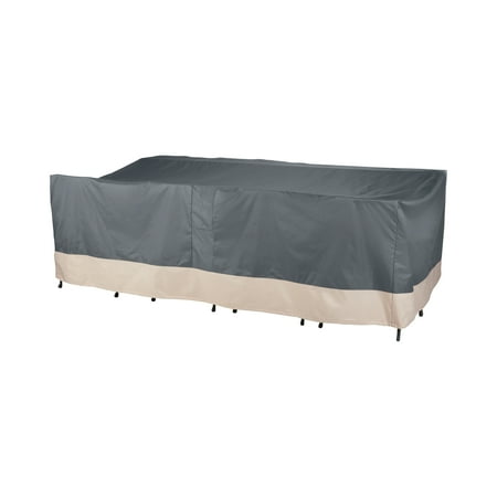 Modern Leisure Renaissance Ultralite Rect/Oval Patio Table & Chair Set Cover, 108"L x 64"W x 34"H, Gray