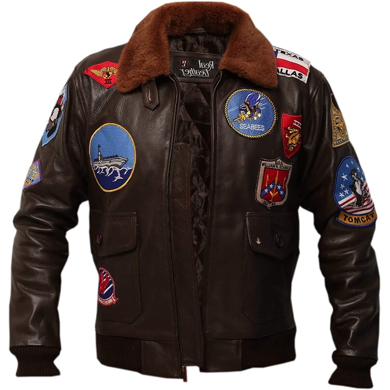 Outfit Craze Men Brown G1 Military WW2 Air Force Bomber Cowhide