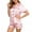 Pink, variant on Pntutb Women's Silk Satin Pajamas Set Two-Piece Sleepwear Loungewear Button-Down Sets