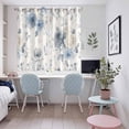 thumbnail image 5 of Blue White Floral Kitchen Curtains 72 Inch Length, Botanical Garden Flowers Leaves Grommet Top Bedroom Living Room Curtains, Light Filtering Cafe Curtain Drapes 2 Panels Set 104''x72'', 5 of 9