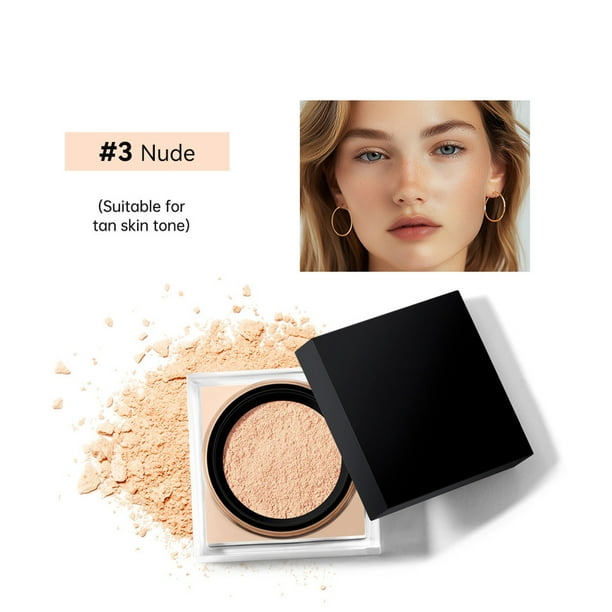 Estuche de Maquillaje En Polvo Mate Suave y Transparente de Larga Duración | 6,5 G | Control de Grasa y Fijación Duradera | Envase Exquisito | Apto para Todo Tipo de Piel