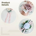 thumbnail image 3 of Wrist Corsage for Homecoming Wedding Anniversary, Romantic Artificial Rose Corsage Set, Fits All Wrist Size, 2 PCS, 3 of 5