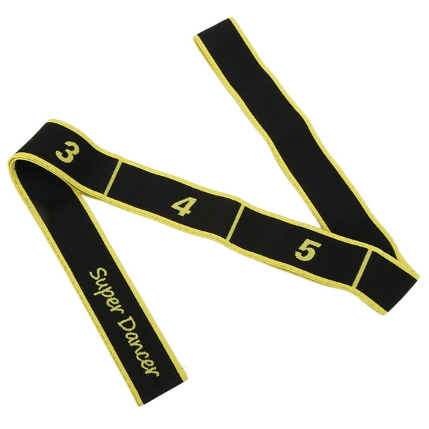 Banda elástica de resistencia para entrenamiento de baile latino para adultos, yoga, fitness y gimnasio, color amarillo