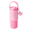 Pink, variant on SpaceMuse 25 oz Stainless Steel Tumbler, 3-in-1 Leak Proof Tumbler, Travel Coffee Mug with Swivel Handle, Leopard Print Cup, Car-Cup Holder, Brown