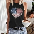 thumbnail image 2 of MESSUEN No Sleeve Tops for Women Womens 4th of July Tops Crew Neck Raglan Gradient Coconut Tree Tank Tops V Neck Button Down Shirt Womens Summer Tops Dressy Casual Women's Shirts Black L, 2 of 4
