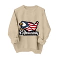 thumbnail image 5 of Leey-World 250 Years of Independence America 250th Years Anniversary T-Shirt Womens Patriotic Shirts(Beige,2XL), 5 of 9