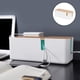 thumbnail image 4 of Caja de gestión de cables con ocultador de cables, organizador de cables para niños, caja para ocultar enchufes blanco, 4 of 8