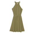 thumbnail image 6 of Women’s Halter Neck A-Line Midi Dress Sleeveless Tie Waist Casual Summer Vacation Dress, 6 of 7