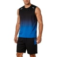 thumbnail image 4 of Gym Clothes for Men Workout Tank Shirts Sets Athletic 2-Piece Outfit Gradient Tank Shorts for Running Football Athletic Exercise Blue XXL, 4 of 4