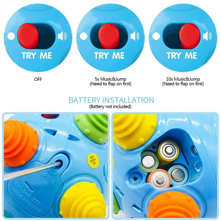 Toddlers Baby Music Shake Ball Toy- Bumble Ball for Babies,Dancing Bumpy &  Interactive Sounds Crawl Ball Toy, Best Bouncing Sensory Learning Ball Gift  Toys for 3+ 4 5 Year Old Boys&Girls. 