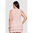 thumbnail image 4 of Women's Plus Size Ruffle Trim Tie Detail Crochet Vest, 4 of 4