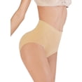 thumbnail image 4 of FANNYC Underwear For Women Padded Butt Lifter Panties Shapewear Boyshorts Tummy Control Waist Cinchers Trimmers Body Shaper Panties Briefs Knickers,Black/ Beige, 4 of 8