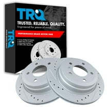 TRQ Rear Performance Brake Rotors Set Premium G-Coated Fits Select 2006 BMW 325xi 2007-2013 328i 2009-2013 328i xDrive 2007-2008 328xi 2013-2015 X1