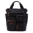 thumbnail image 1 of Bolso de mensajero de lona vintage Bolsos de hombro Bolsos de viaje para hombres, negro, 1 of 5