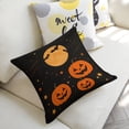 thumbnail image 5 of Halloween Night with Pumpkins and Bats Linen toss pillowcase decoration pillowcase gifting preferred 20x20 inch cushion cover 4 sets sofa pillowcase sofa bedroom living room car, 5 of 8