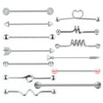 thumbnail image 1 of Tragus Earring Stainless Steel 13PCS Industrial Ear Barbell Ear Piercing Jewelry, 1 of 10
