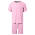 thumbnail image 7 of CONFREE Mens 2 Peice Shorts Sets Casual Men's Jogging Tracksuit Set Solid Waffle Tops Shorts Athletic Sweat Suit for Men, 7 of 7