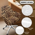 thumbnail image 5 of Xoenoiee Brown Leopard Print Dining Room Chair Slipcovers Curved Back Chair Cover Armchair Covers Removable Chair Protector for Living Room, Dining Room, Kitchen, 5 of 7